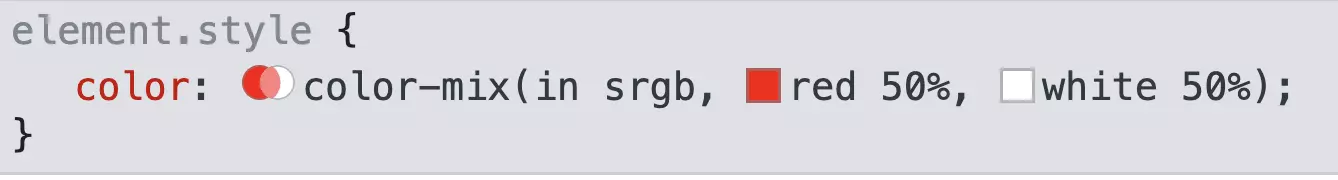 Mixed color generated in CSS