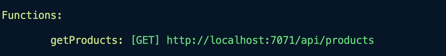 The local server of API project