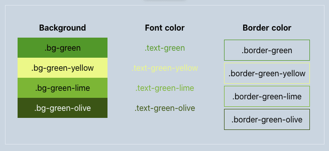 The color design systems with classes