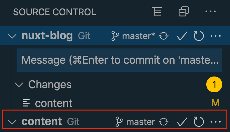 How submodule repo looks in source control