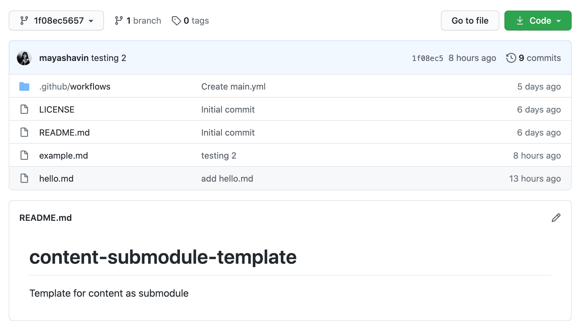 Public submodule repo