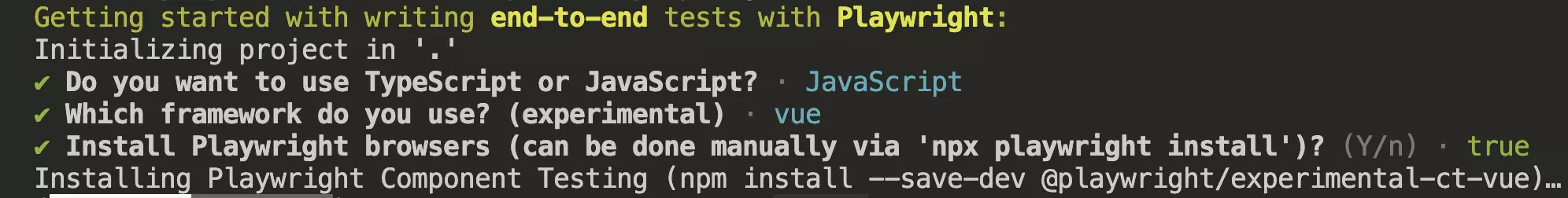 Install Playwright component testing