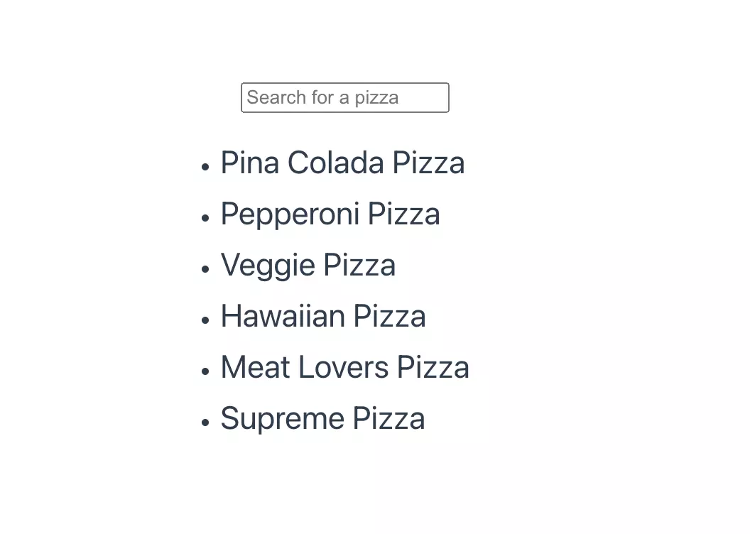 ItemsView component