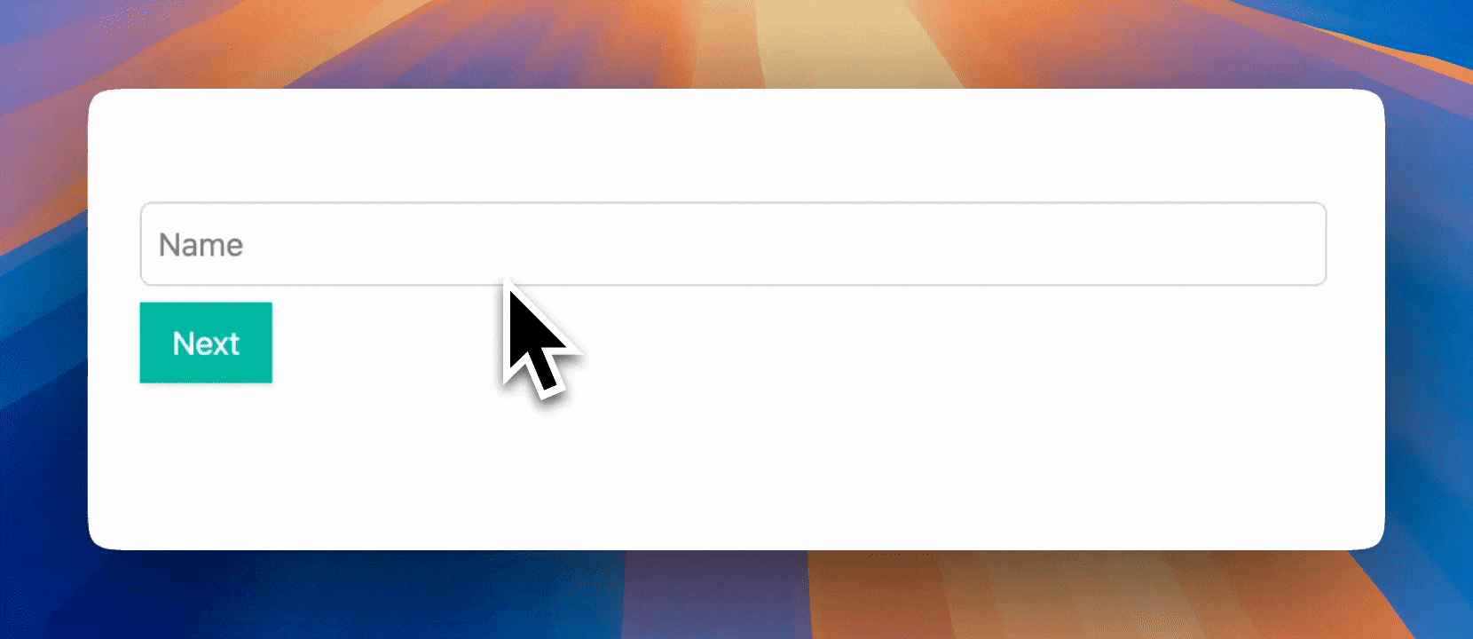 Flow of the form with successful submission